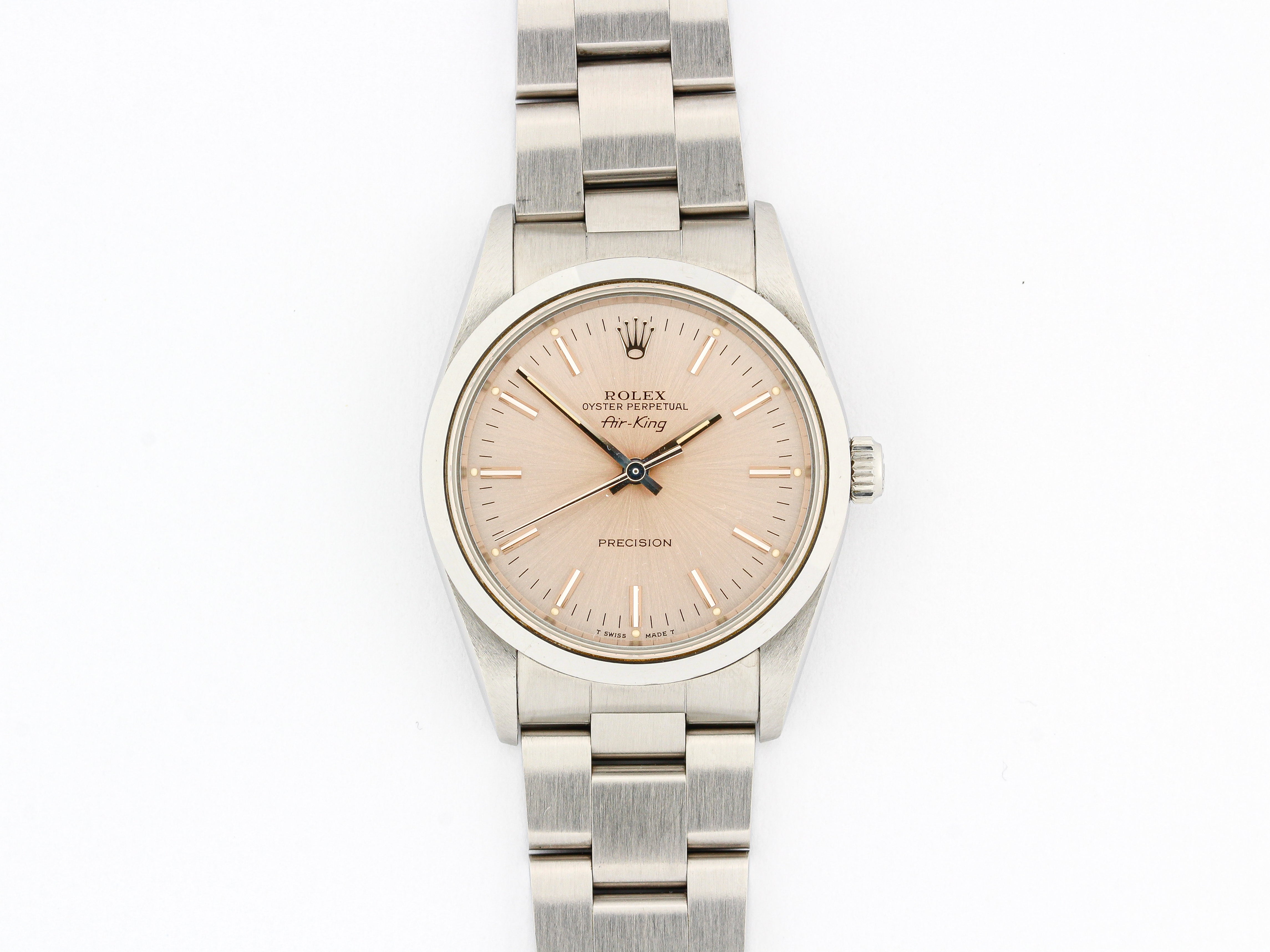 Rolex Air-King 14000 Silver Dial on Oyster Bracelet