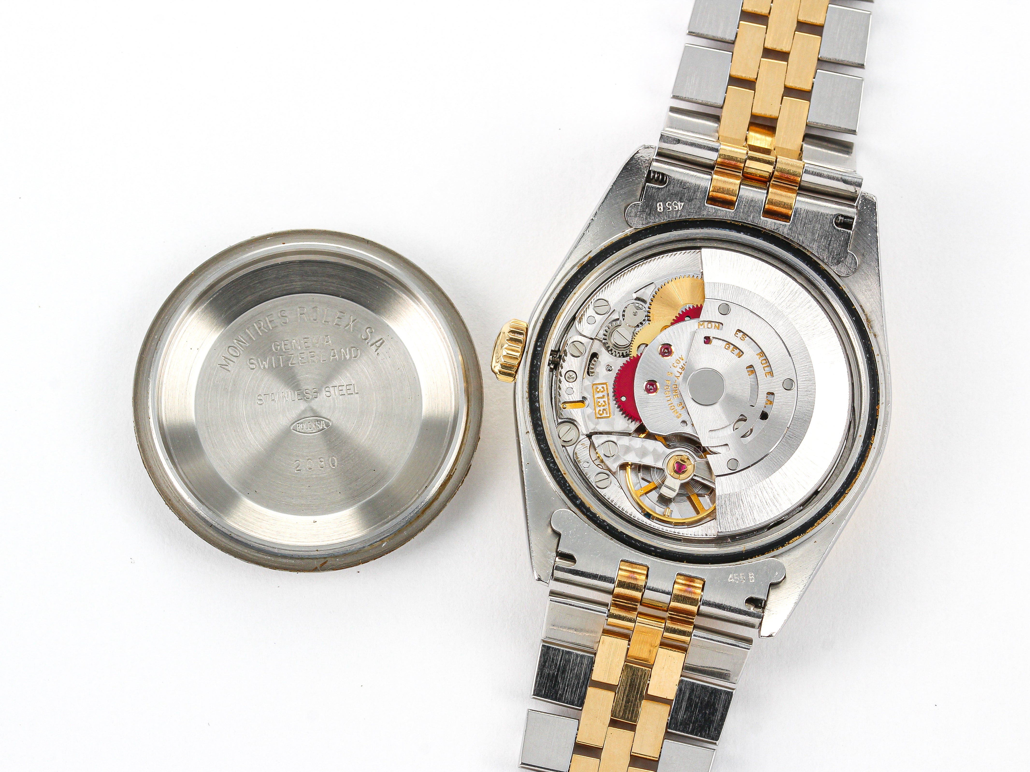 Rolex Datejust 16233 in Steel and Gold with White Racing Dial on Jubilee Bracelet