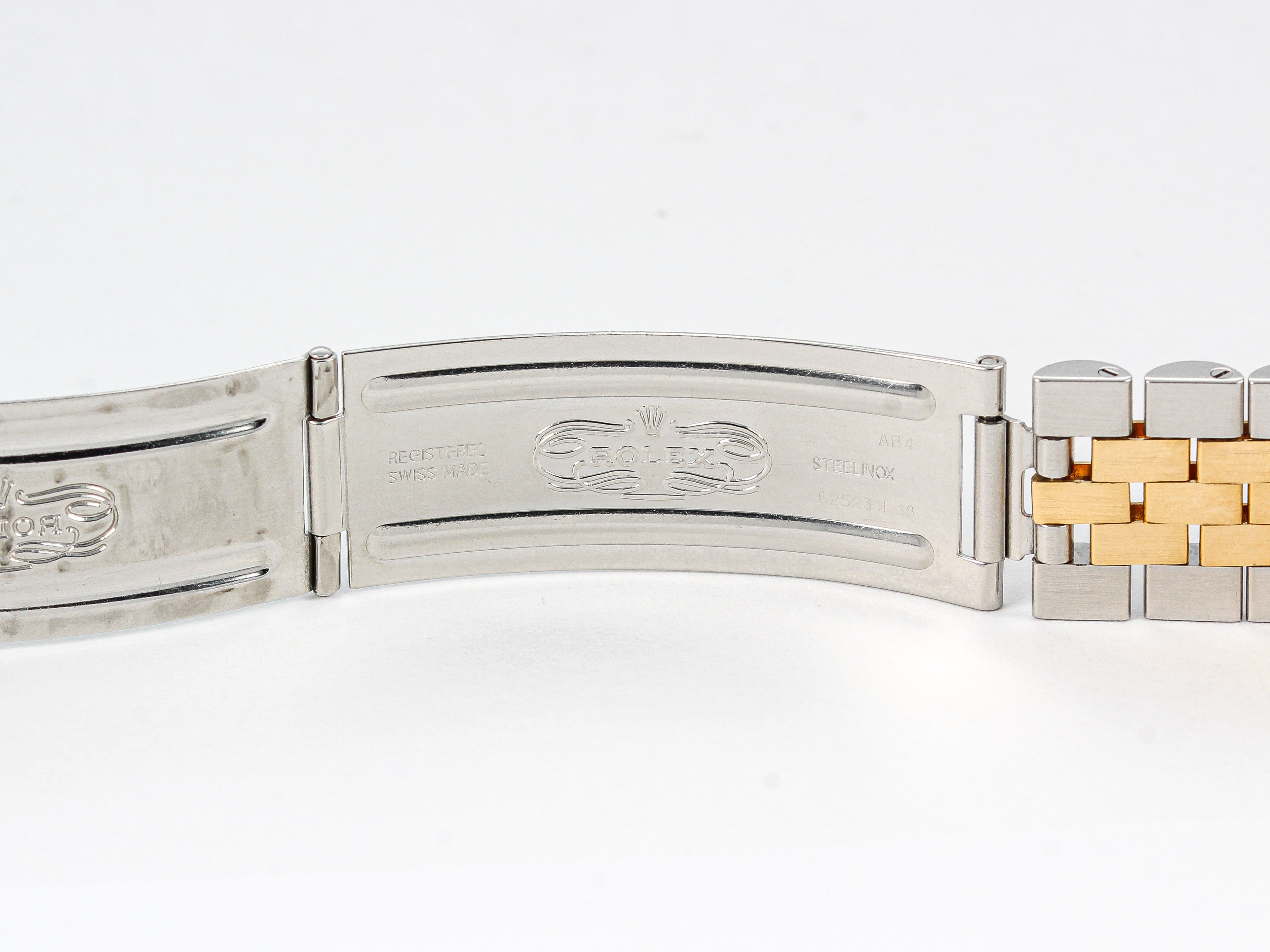 Rolex Datejust 16233 in Steel and Gold with White Racing Dial on Jubilee Bracelet