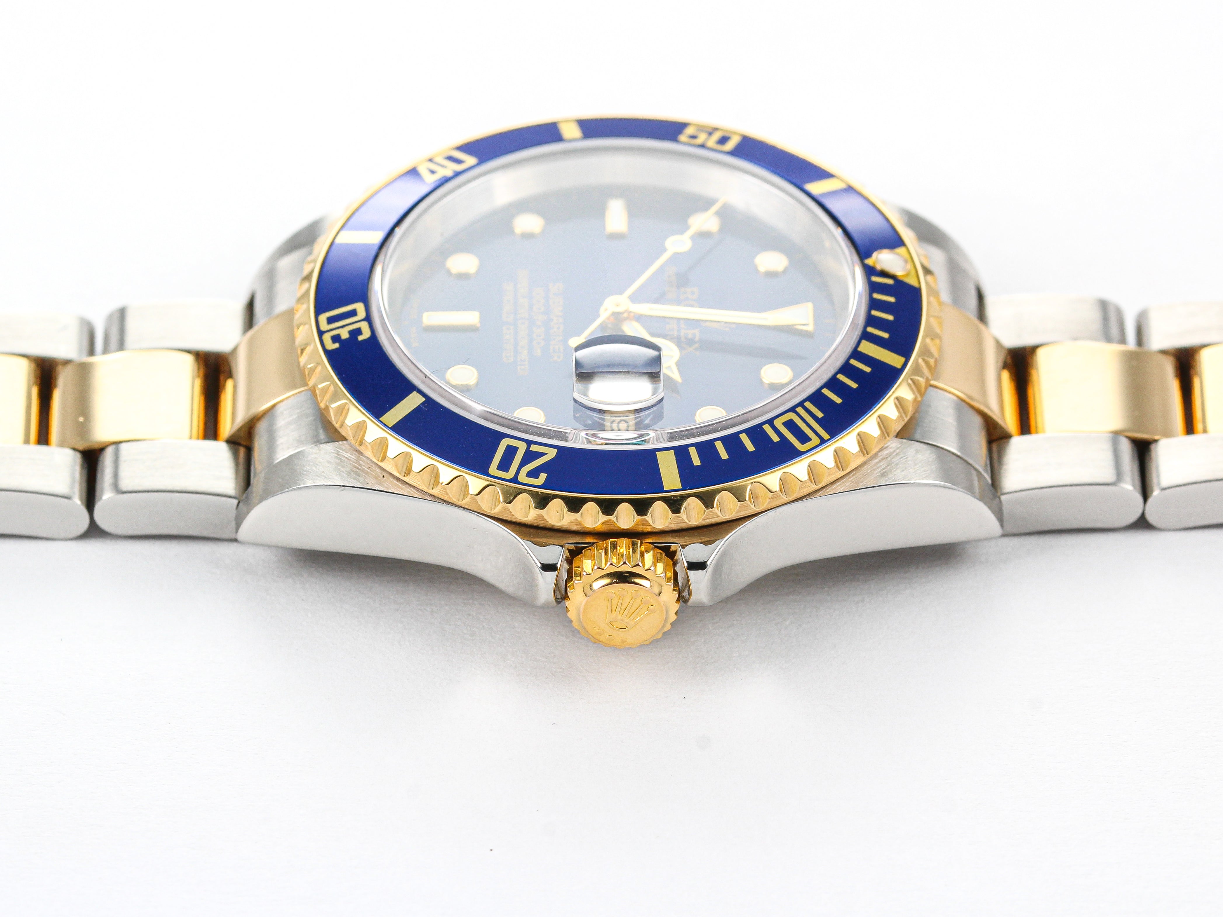 Rolex Submariner 16613 Blue Dial in Steel & Gold on Oyster Bracelet