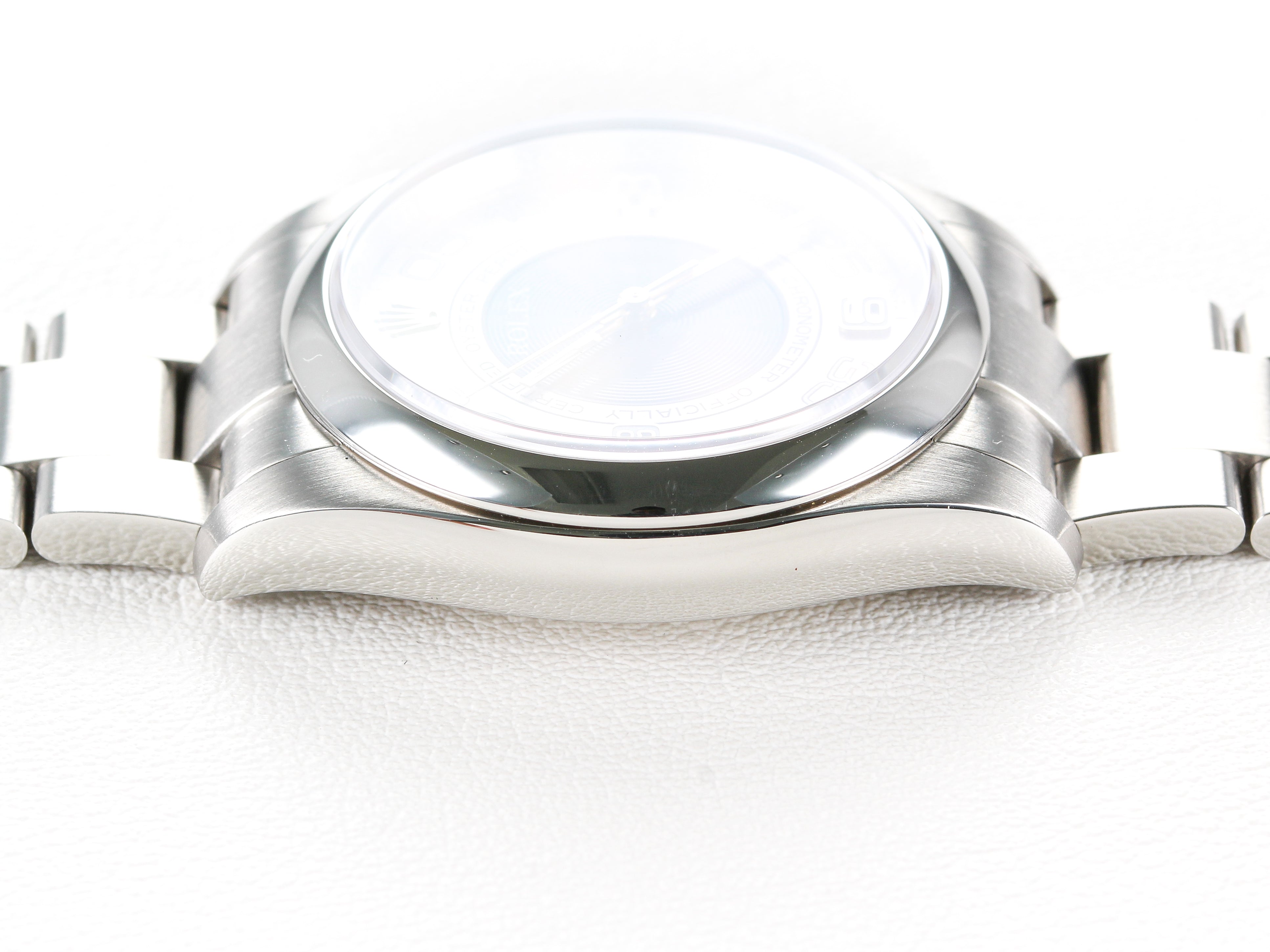 Rolex Oyster Perpetual 116000 Blue Concentric Dial on Oyster Bracelet with Papers