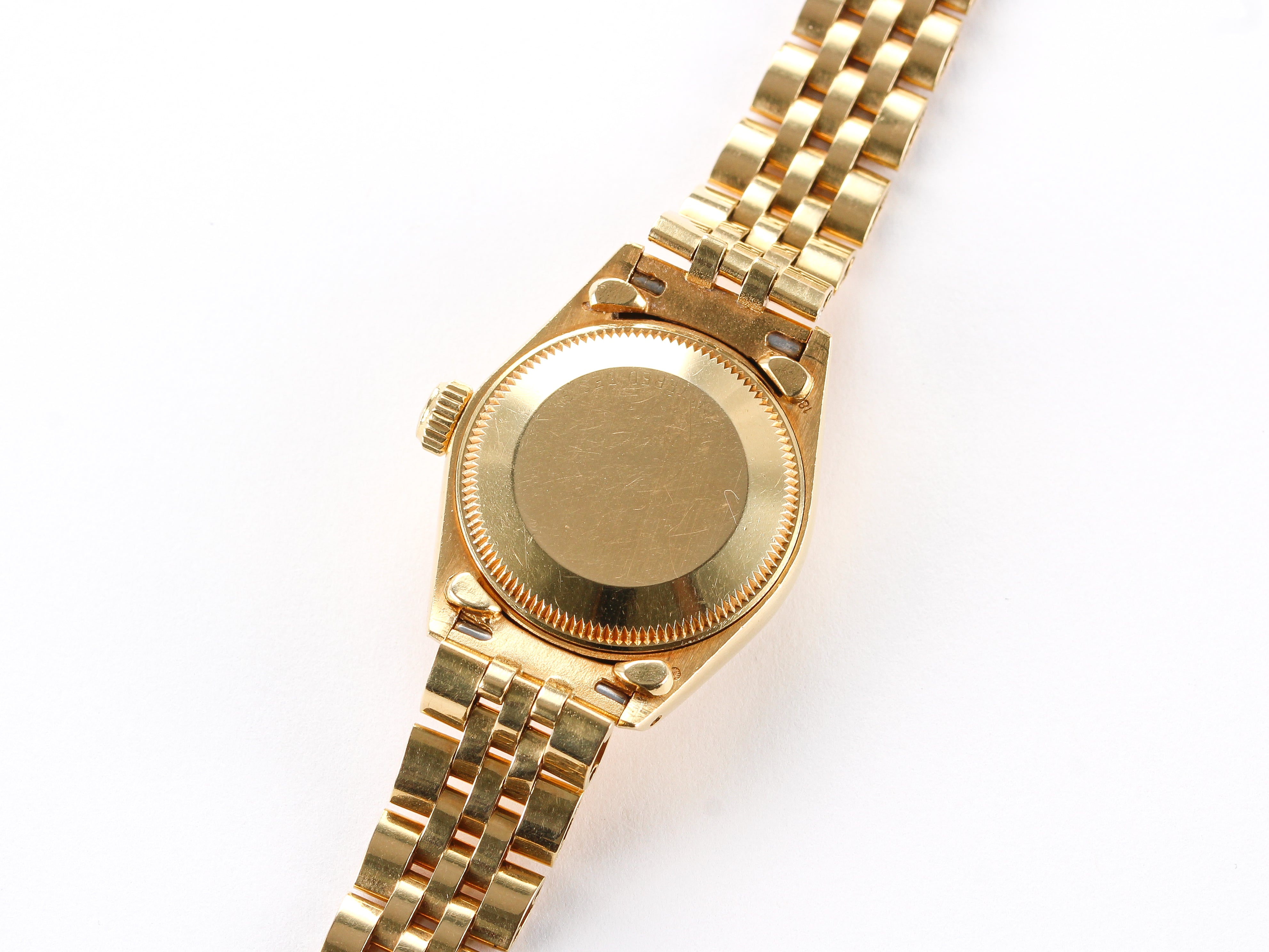 Rolex Ladies Datejust 6917 Coral Dial in Yellow Gold with Papers