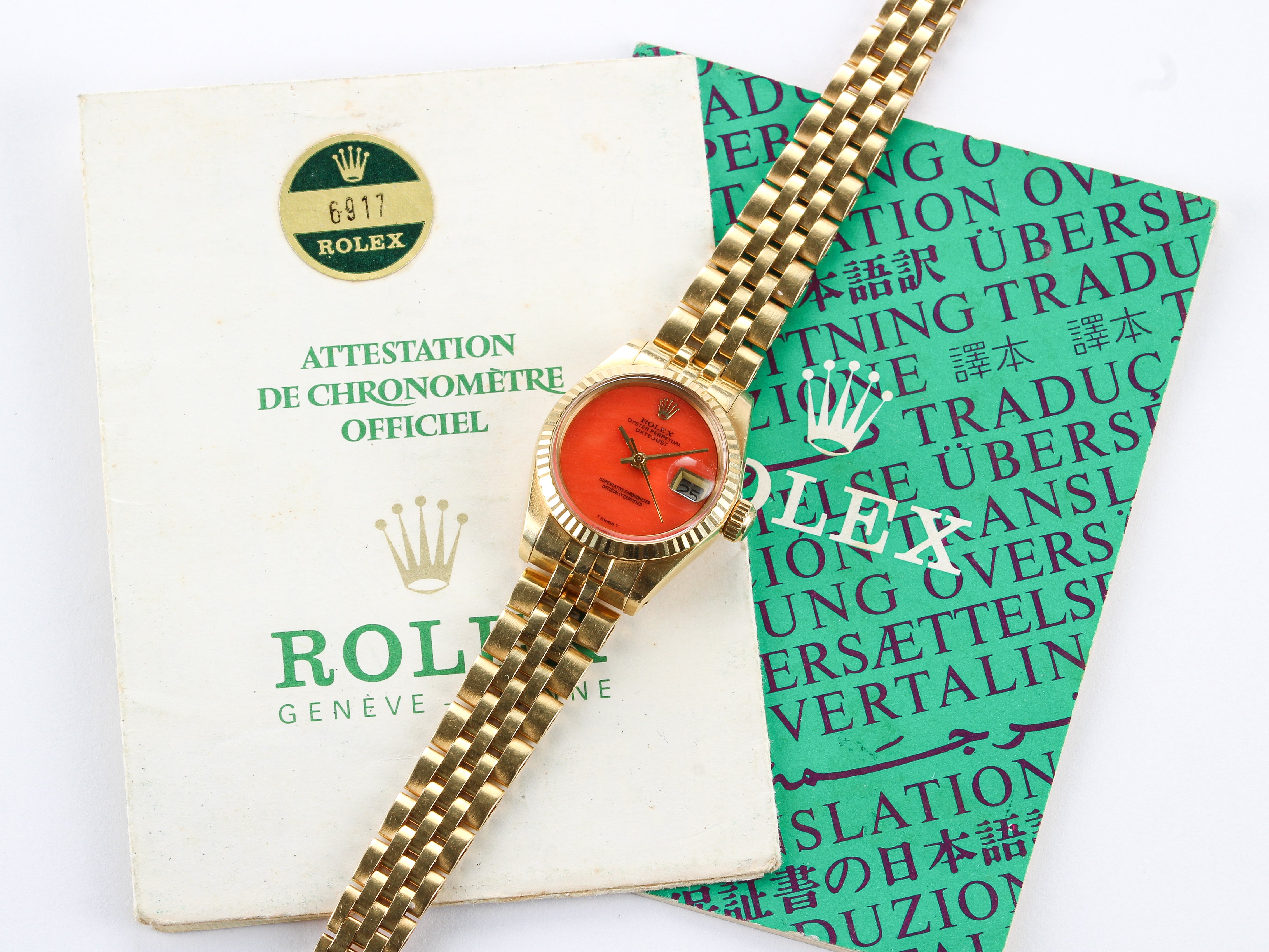 Rolex Ladies Datejust 79178 Jadelite Dial in Yellow Gold with Papers