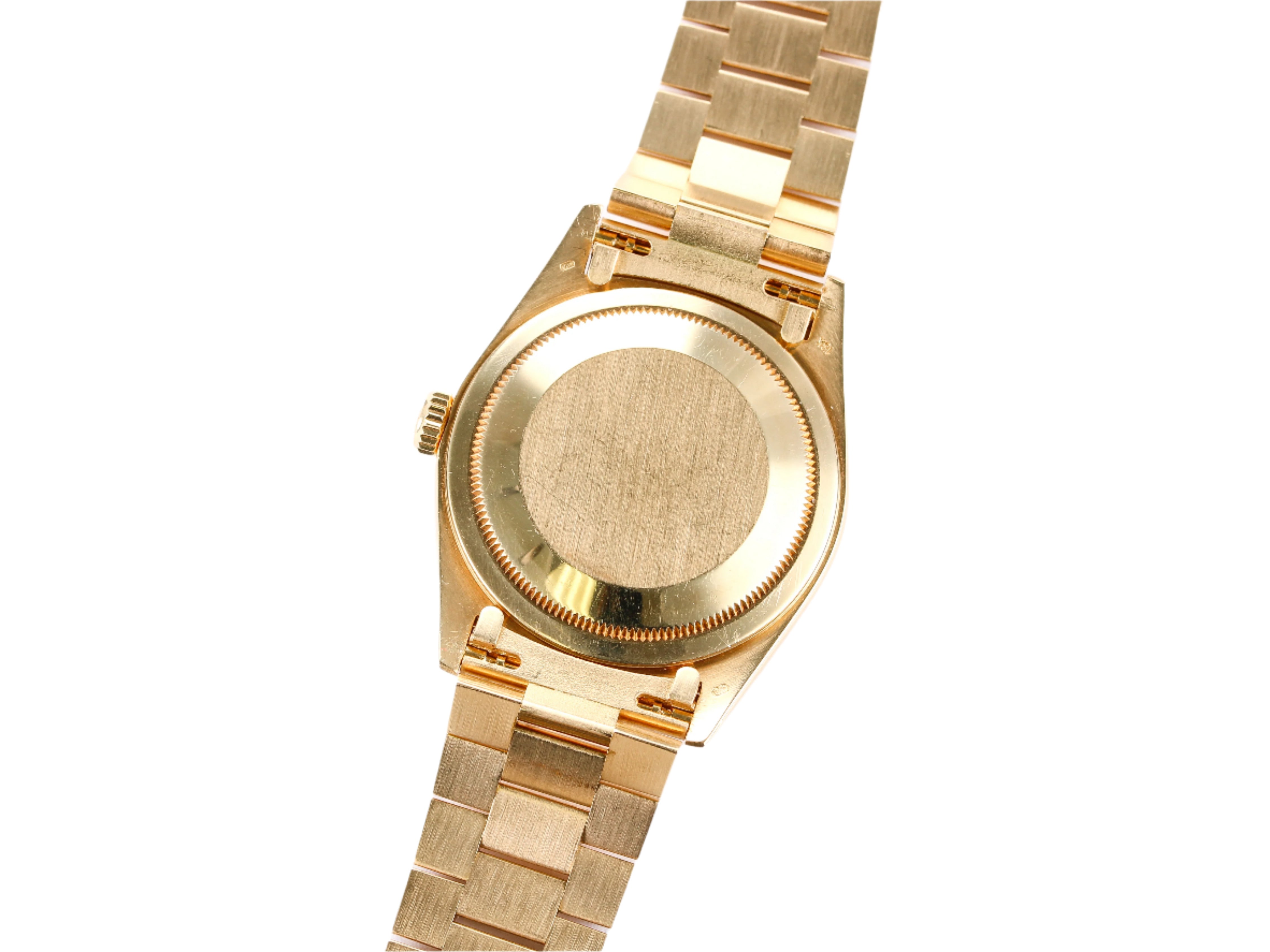 Rolex Day-Date 18038 with Black Onyx Dial in Yellow Gold with Hidden Clasp Bracelet