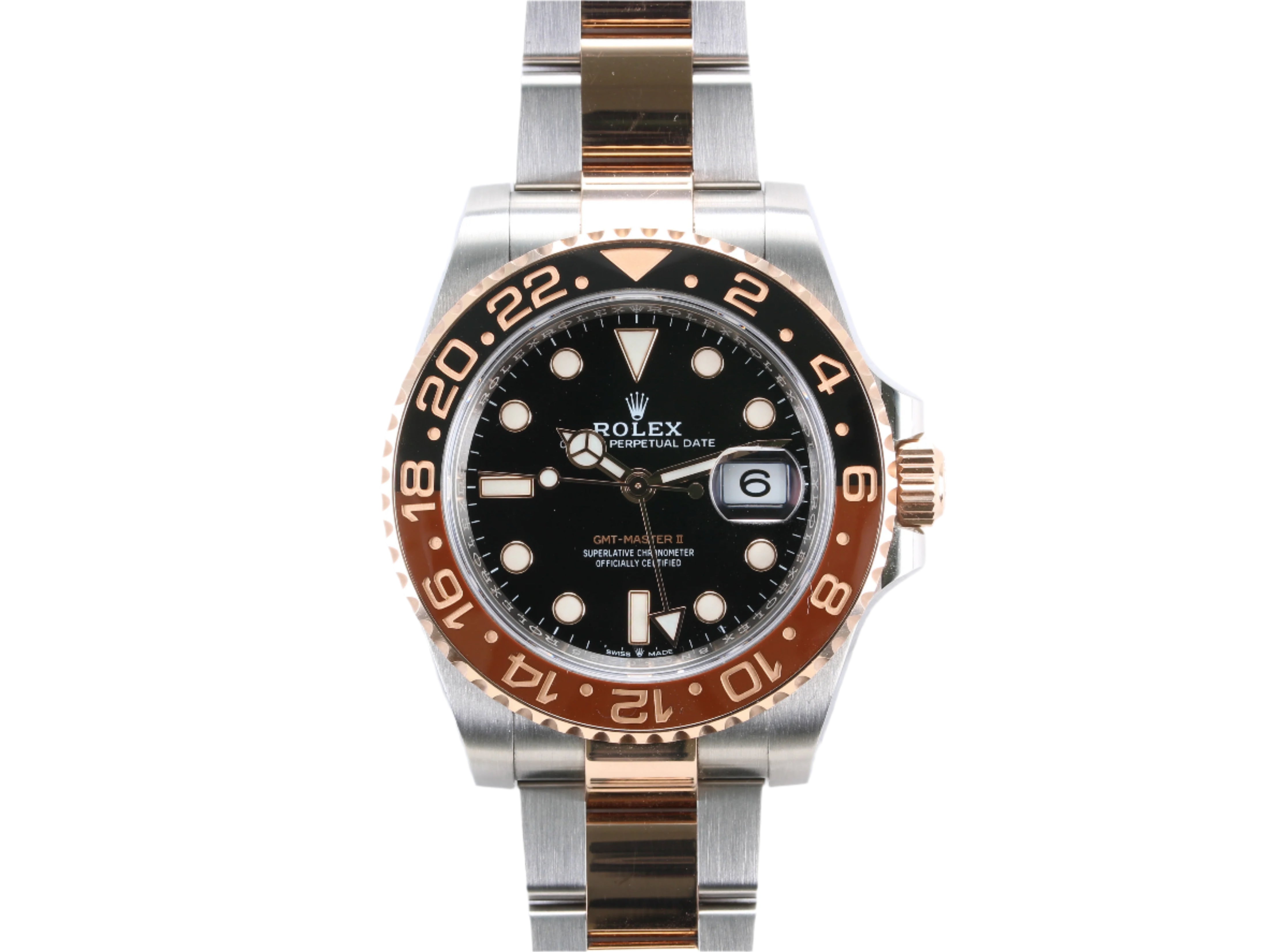 Rolex GMT-Master II 126711CHNR "Rootbeer" in Steel & Gold on Oyster Bracelet